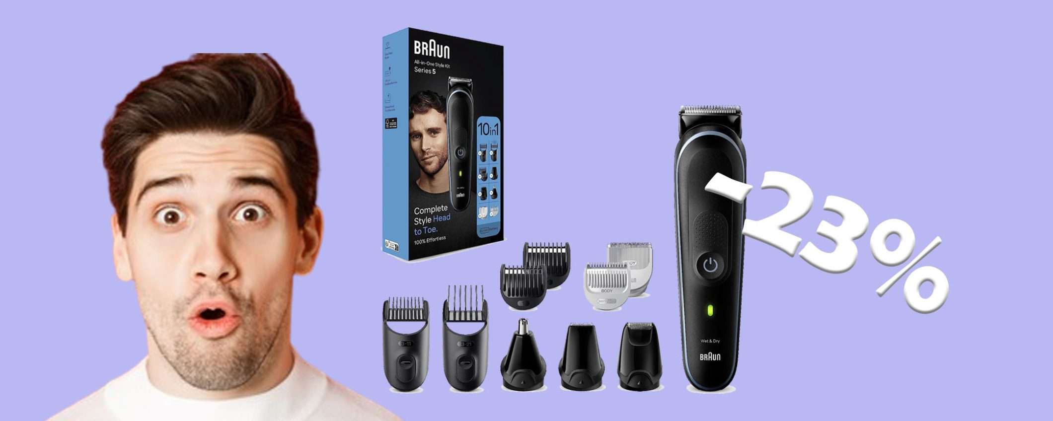 Rasoio elettrico Braun per barba e capelli: offerta SUPER su Amazon Rasoio elettrico Braun per barba e capelli: offerta SUPER su Amazon