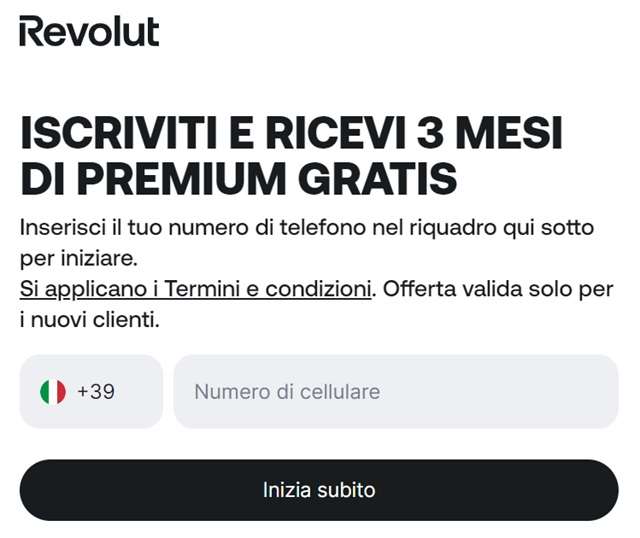 revolut 3 mesi premium gratis