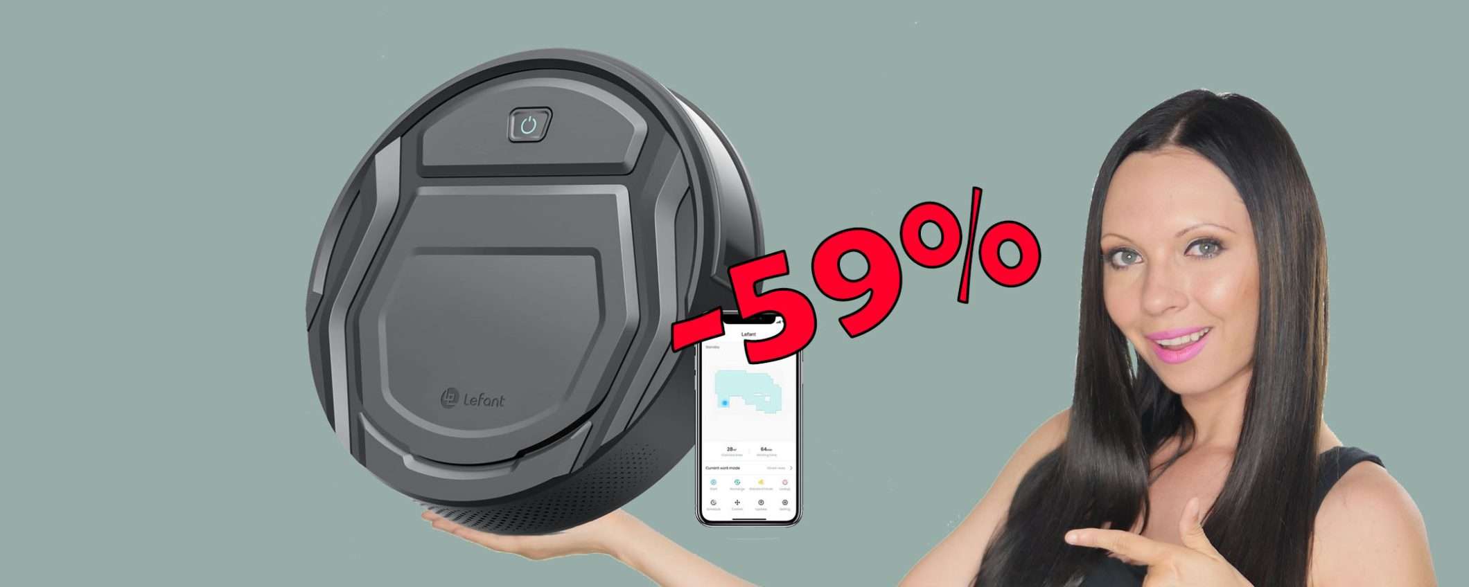 Robot aspirapolvere smart in SUPER sconto del 59%: prezzo TOP Robot aspirapolvere smart in SUPER sconto del 59%: prezzo TOP