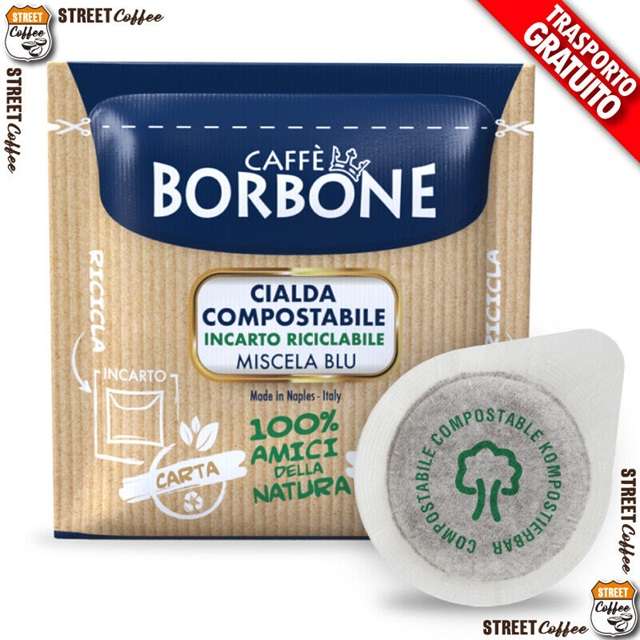 cialde filtro carta caffè Borbone Miscela Blu