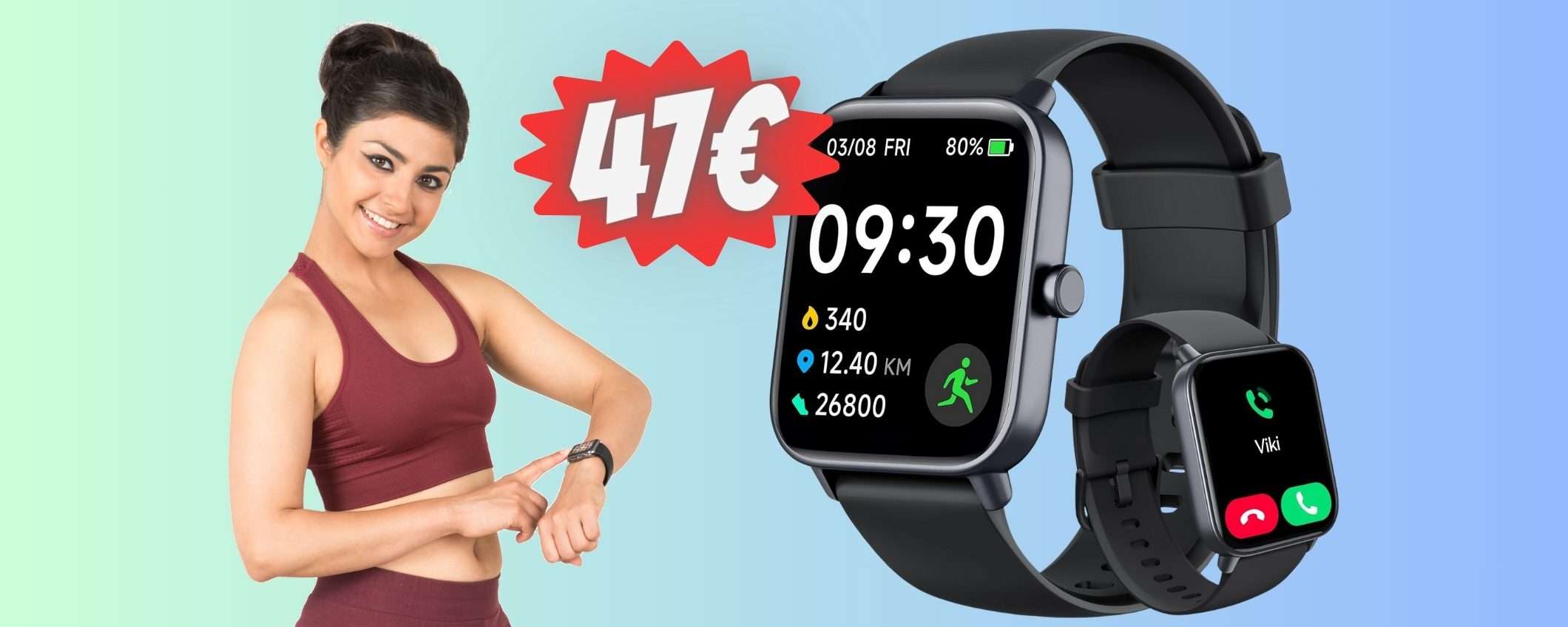 Smartwatch per fitness e chiamate con altoparlante a un PREZZACCIO Smartwatch per fitness e chiamate con altoparlante a un PREZZACCIO
