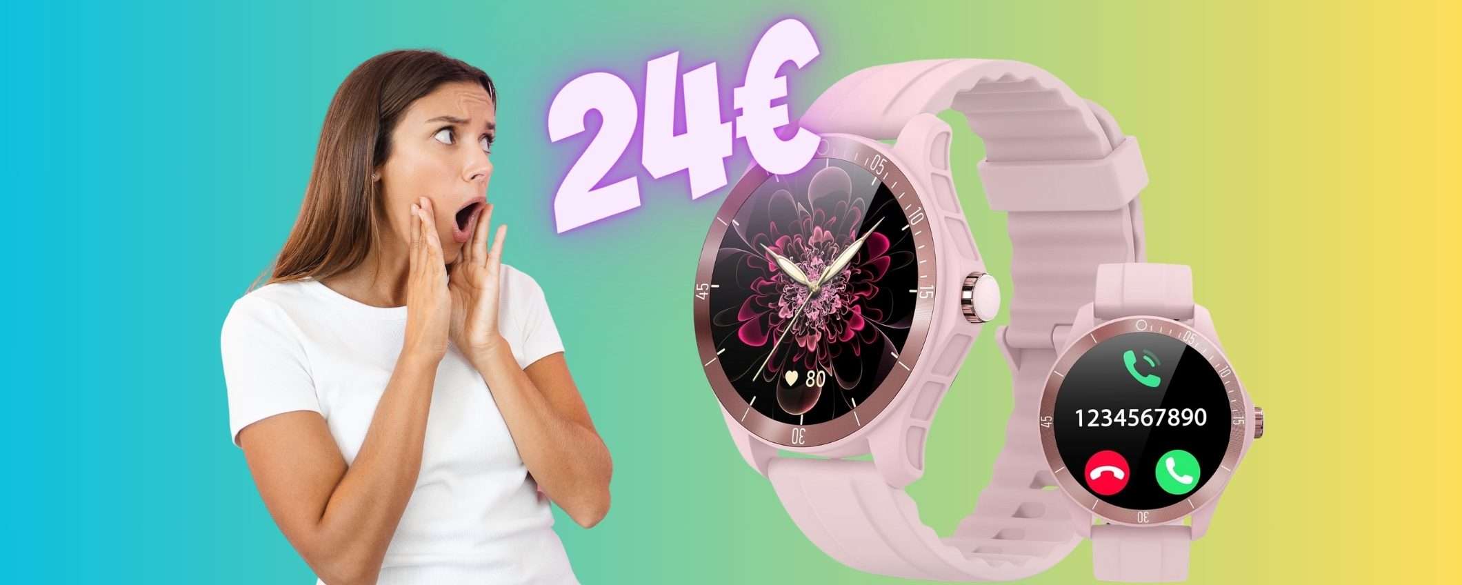Smartwatch impermeabile con 110 profili sportivi e microfono al 75% Smartwatch impermeabile con 110 profili sportivi e microfono al 75%