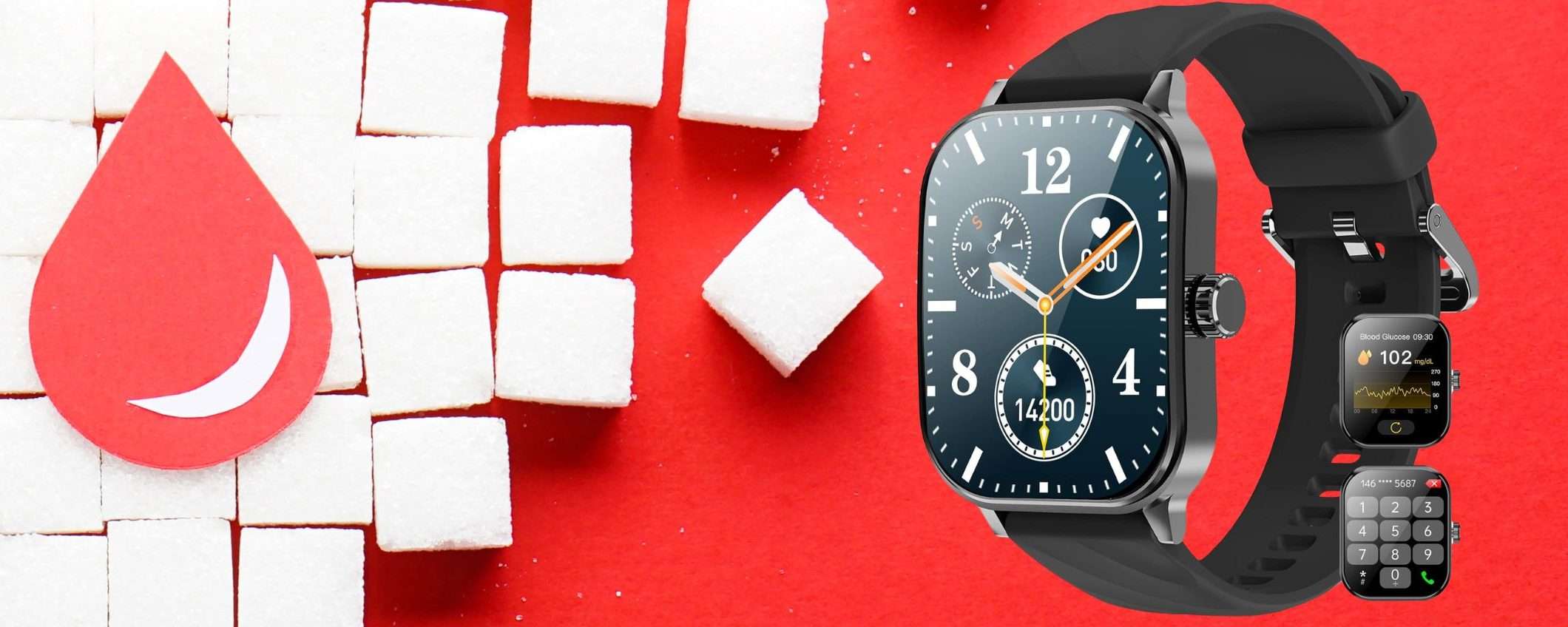 Solo 33€ per lo smartwatch che misura GLICEMIA, temperatura e non solo