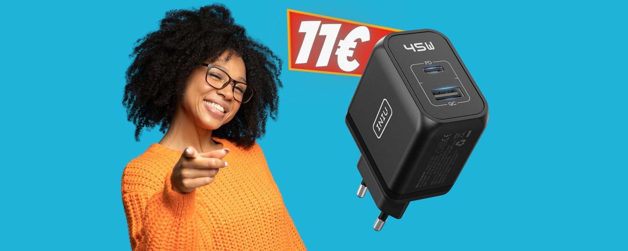 Solo 11€ per questo caricatore USB con 2 uscite, OCCASIONISSIMA Amazon Solo 11€ per questo caricatore USB con 2 uscite, OCCASIONISSIMA Amazon