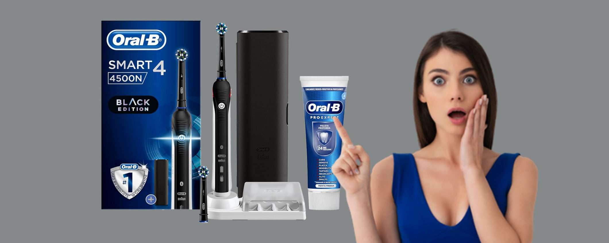 Spazzolino elettrico Oral-B Smart 4 scontato a METÀ PREZZO Spazzolino elettrico Oral-B Smart 4 scontato a METÀ PREZZO