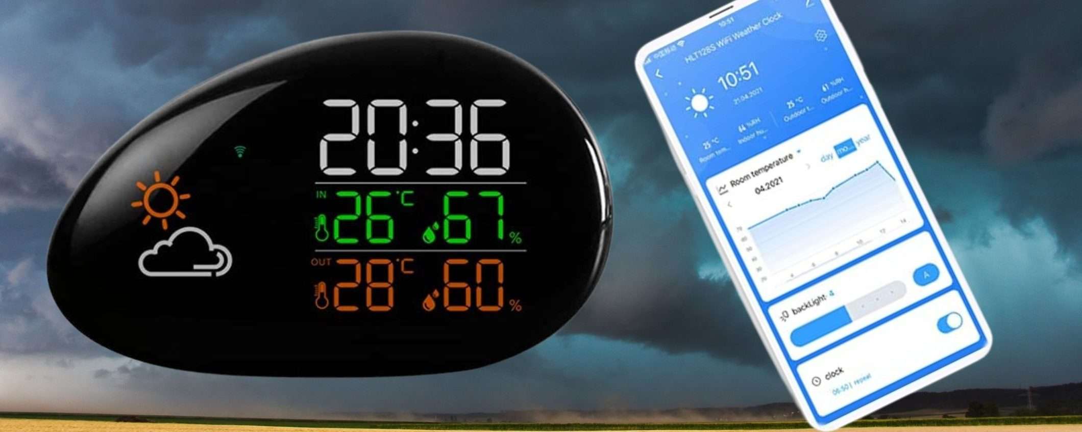 Stazione meteo SMART a 19€: design elegante, prezzo RIDICOLO (Amazon)