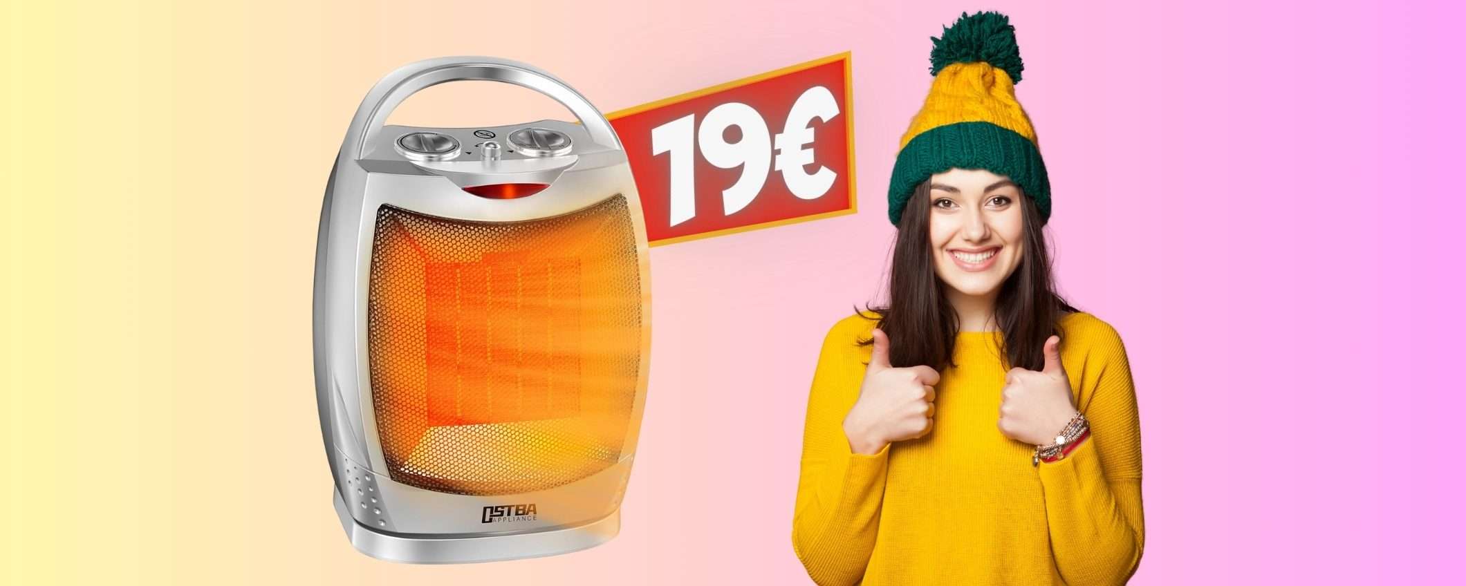 Stop al freddo con questa stufetta elettrica a basso consumo tua a 19€ Stop al freddo con questa stufetta elettrica a basso consumo tua a 19€