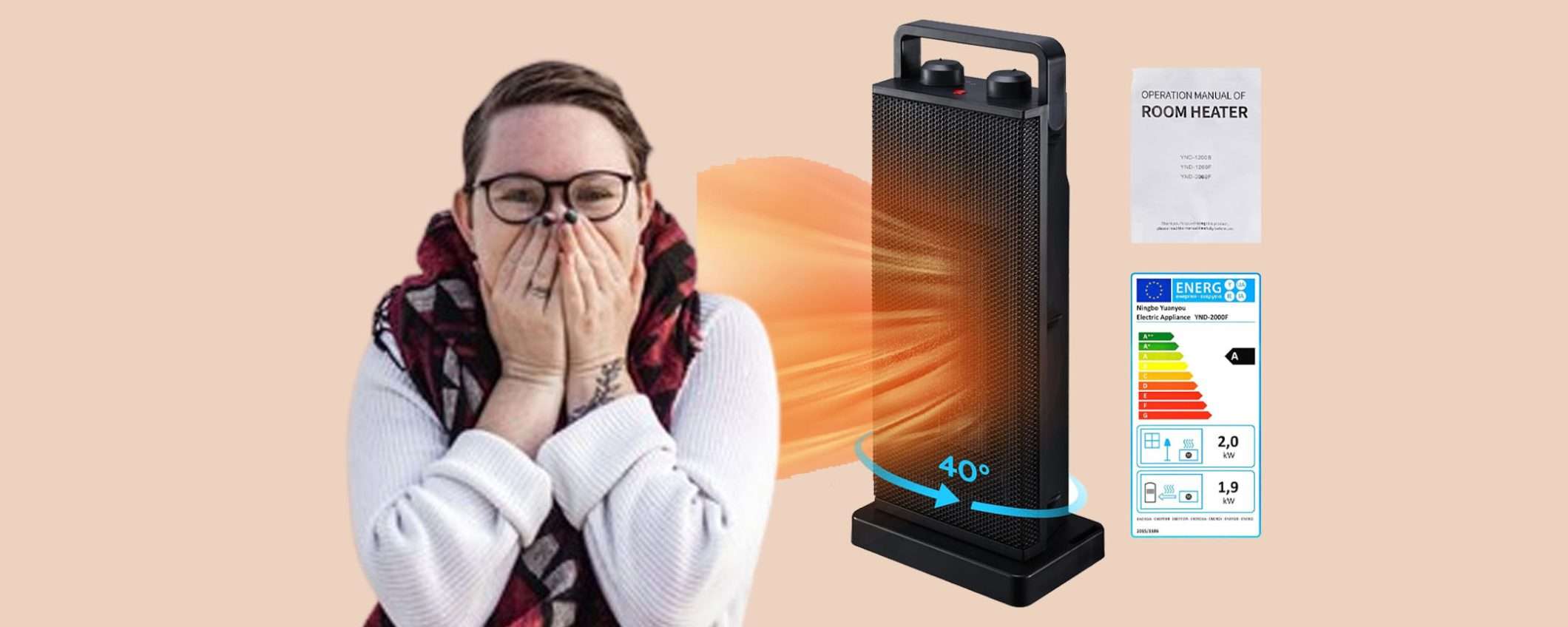 Stufetta elettrica a basso consumo in doppio sconto (47%+coupon 15%) Stufetta elettrica a basso consumo in doppio sconto (47%+coupon 15%)