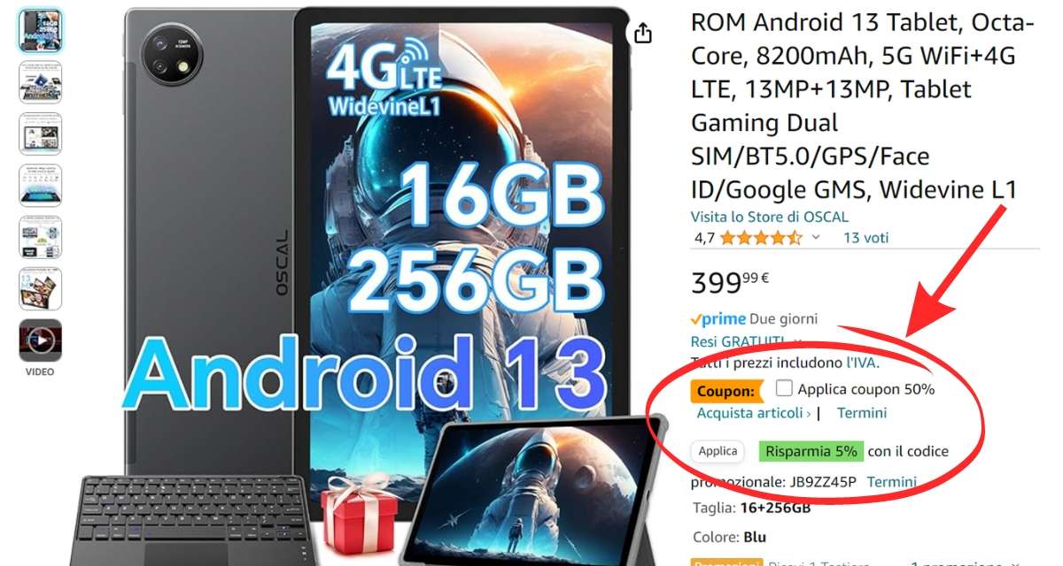 tablet-10-5-16gb-ram-256gb-memoria-meta-prezzo-coupon