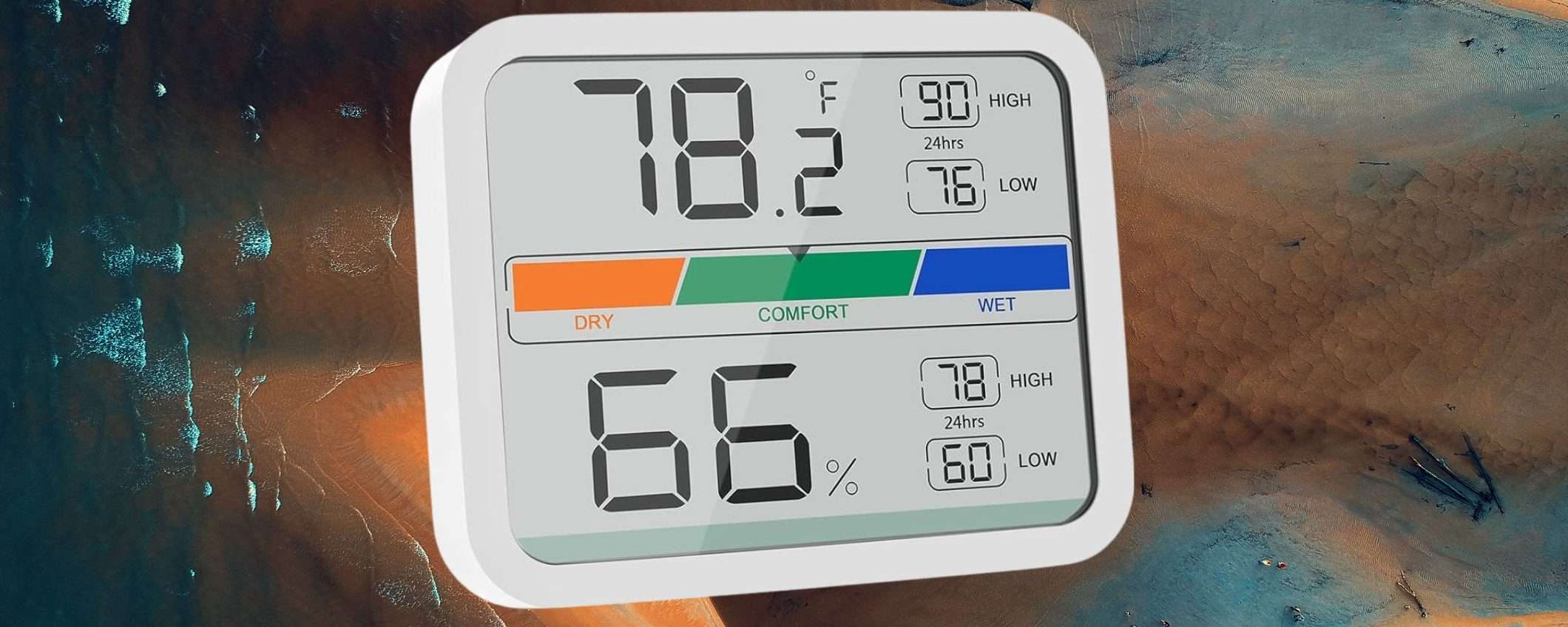 Solo 9€ per il termometro igrometro digitale PRECISISSIMO, con display (Amazon) Solo 9€ per il termometro igrometro digitale PRECISISSIMO, con display (Amazon)