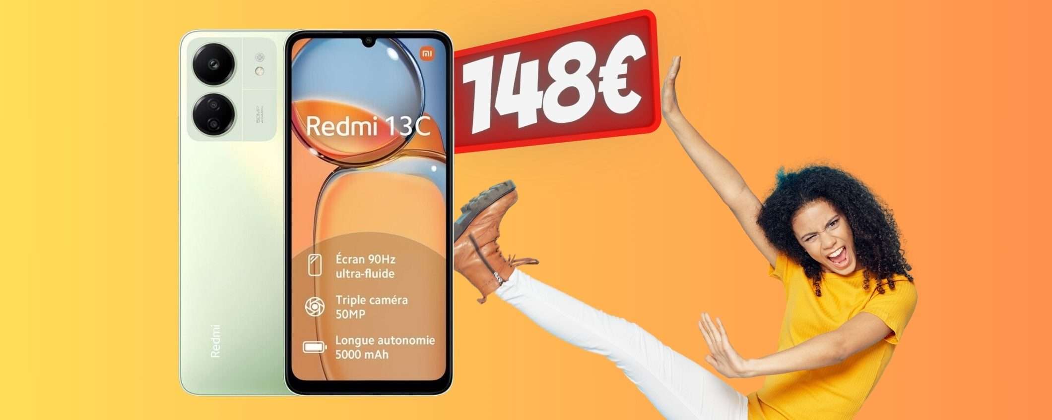 Xiaomi Redmi 13C con tripla fotocamera da 50MP e display 90Hz a 148€ Xiaomi Redmi 13C con tripla fotocamera da 50MP e display 90Hz a 148€
