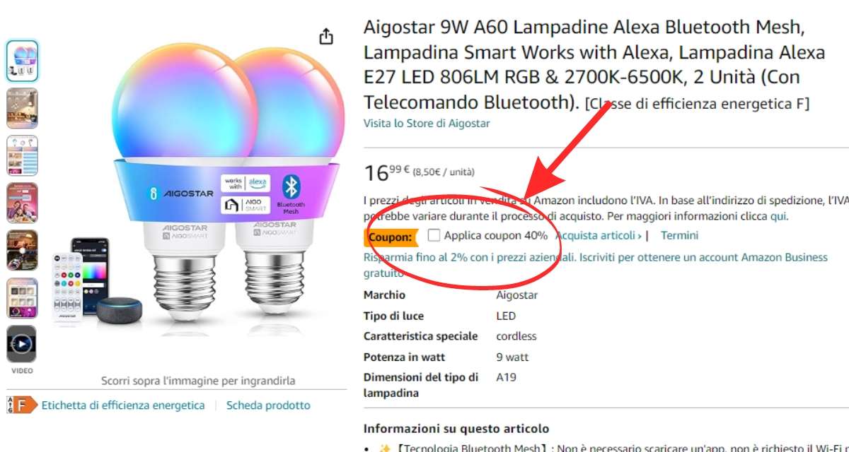 2-lampadine-intelligenti-prezzo-wow-casa-domotica-10e-amazon-coupon