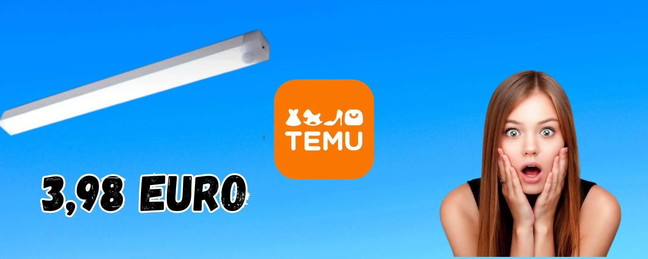 Luce LED automatica a meno di 4 EURO su TEMU Luce LED automatica a meno di 4 EURO su TEMU