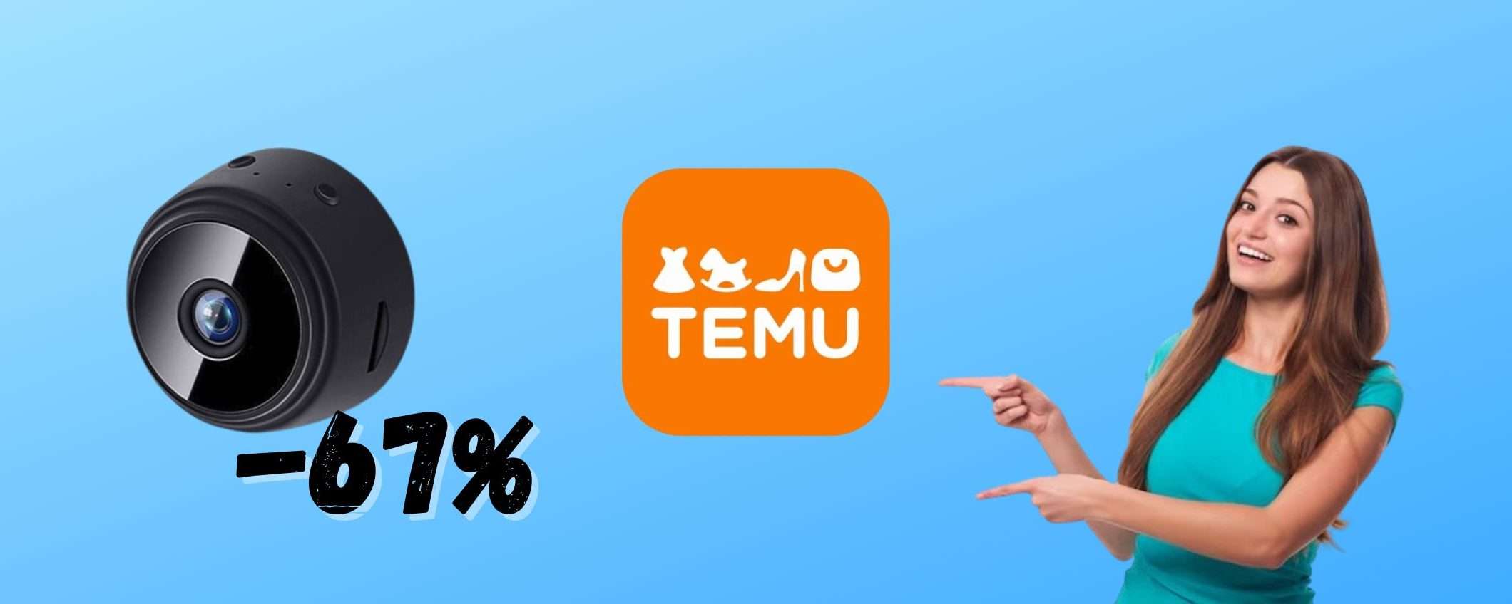La MINI-telecamera per SPIARE chiunque è su TEMU a 5 EURO
