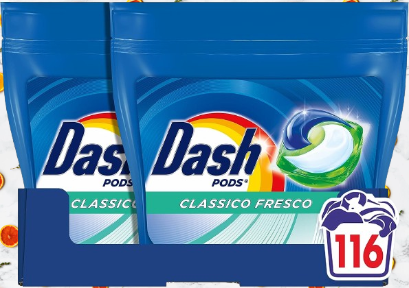 Pastiglie per lavatrice Dash Pods per 116 lavaggi a soli 29€ su Amazon: PREZZO PAZZESCO! Pastiglie per lavatrice Dash Pods per 116 lavaggi a soli 29€ su Amazon: PREZZO PAZZESCO!