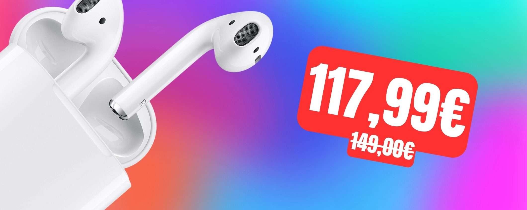 Apple AirPods 2 in OTTIMO SCONTO su Amazon (-21%) Apple AirPods 2 in OTTIMO SCONTO su Amazon (-21%)