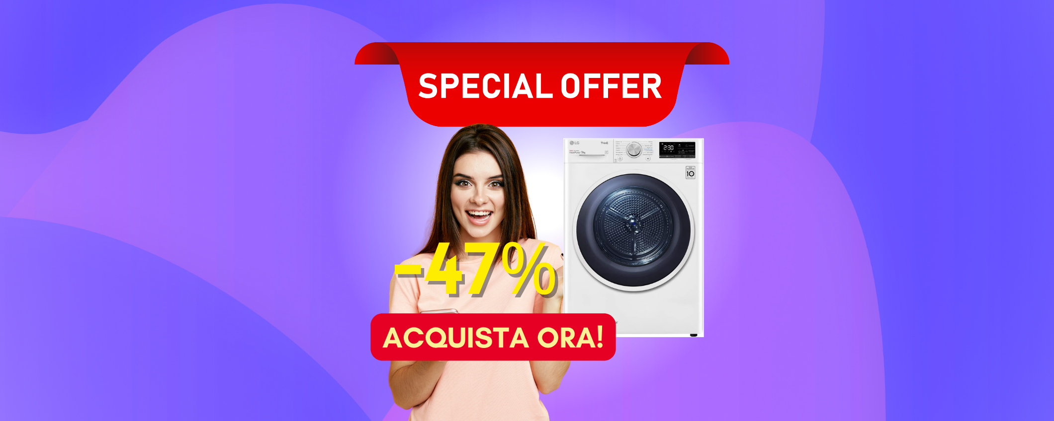 Asciugatrice smart LG in sconto del 47% su Amazon! Asciugatrice smart LG in sconto del 47% su Amazon!