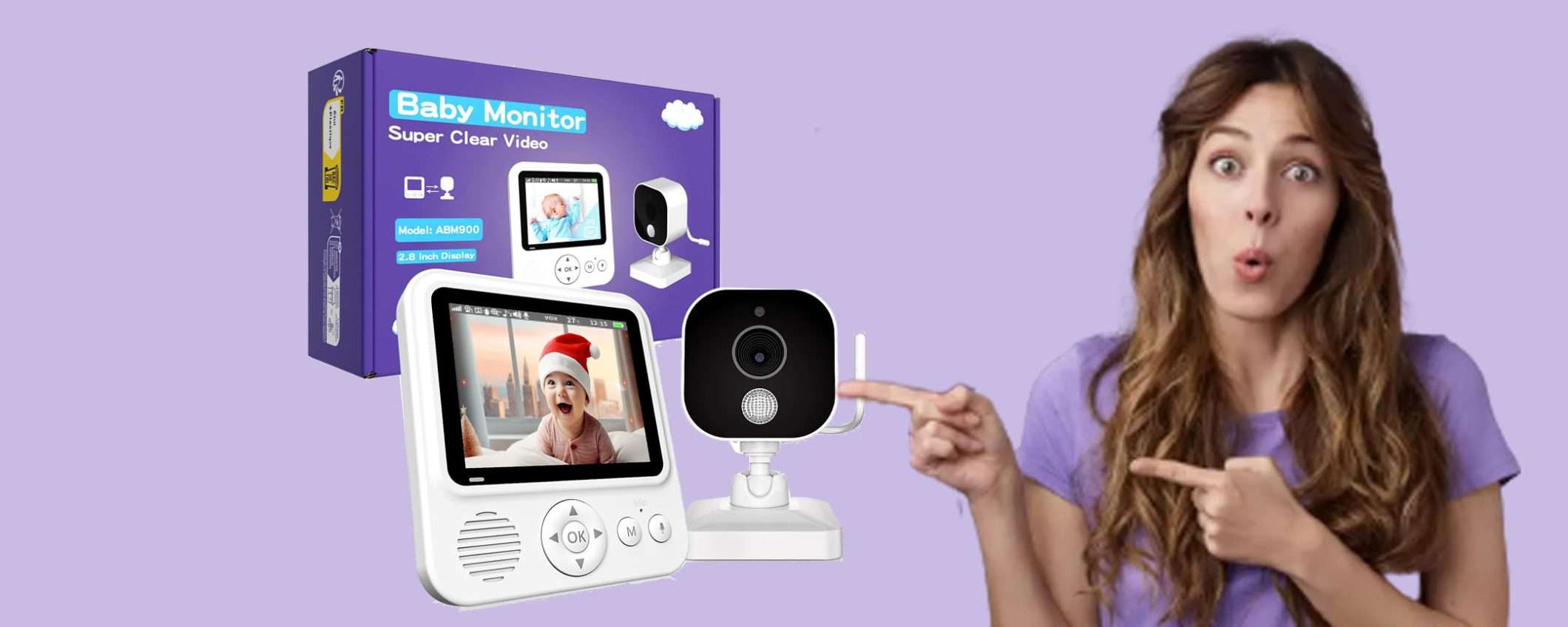 Baby Monitor con telecamera da 2,8 Baby Monitor con telecamera da 2,8