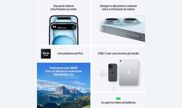 Caratteristiche iPhone 15