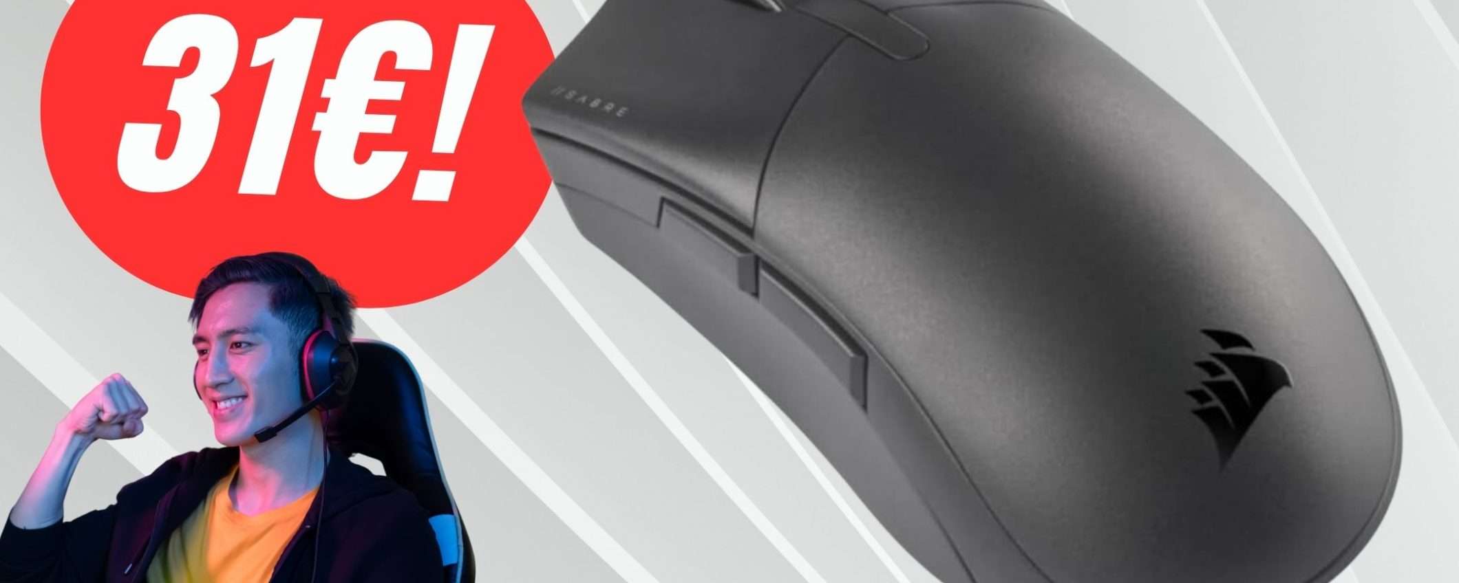 Il Mouse da Pro Gamer di Corsair è in OFFERTA a soli 31€! Il Mouse da Pro Gamer di Corsair è in OFFERTA a soli 31€!