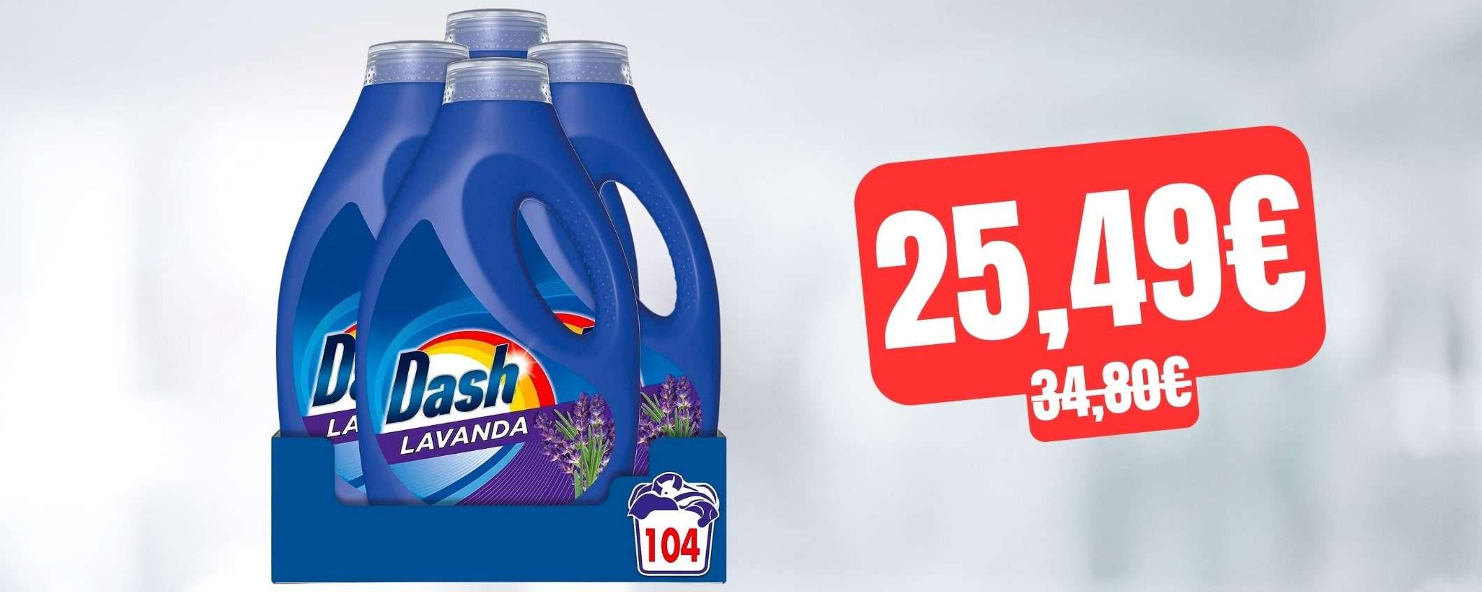 Detersivo Dash Liquido profumo Lavanda: 4 confezioni a PREZZO SCORTA Detersivo Dash Liquido profumo Lavanda: 4 confezioni a PREZZO SCORTA