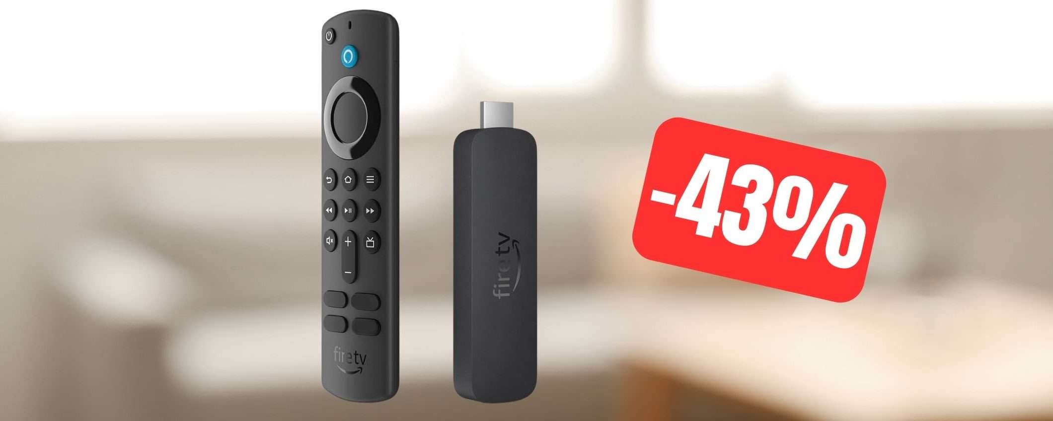 Nuovo Fire TV Stick 4K di Amazon: il prezzo CROLLA (-43%)