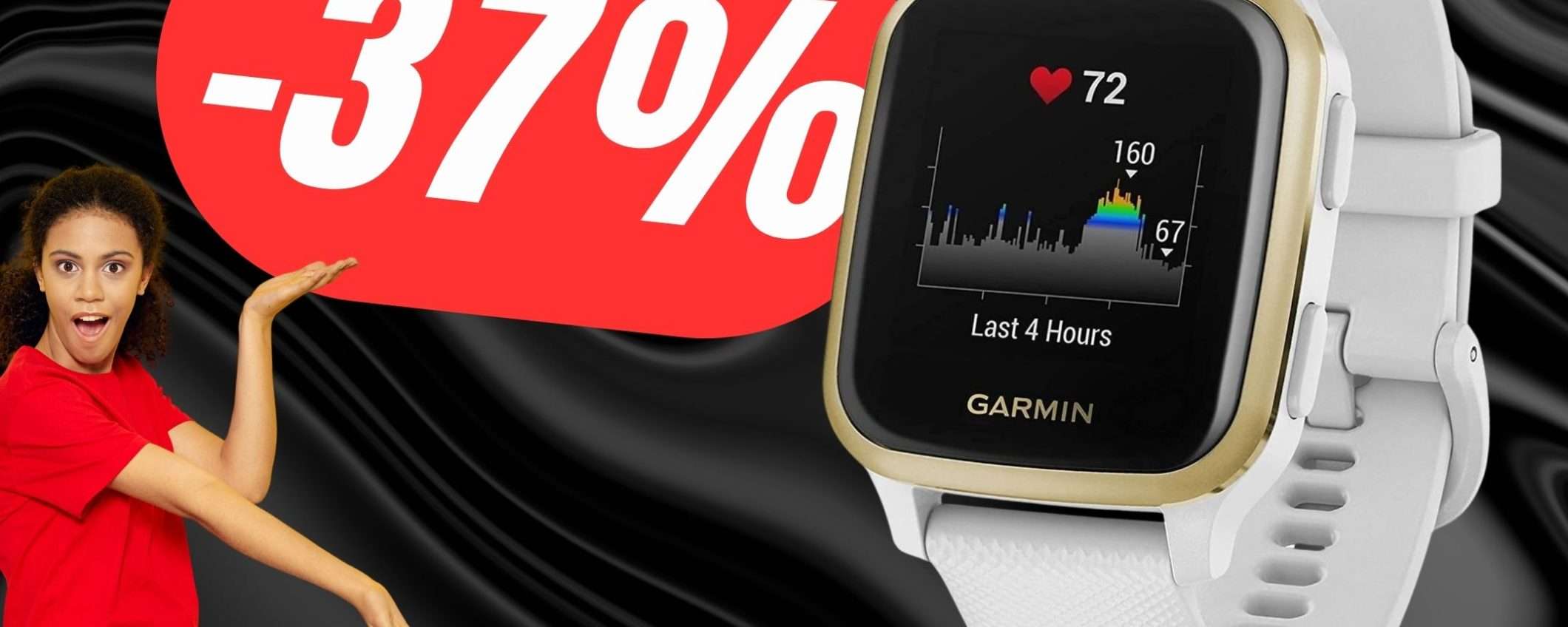 SCONTO FOLLE del 37% per lo Smartwatch Garmin con GPS! SCONTO FOLLE del 37% per lo Smartwatch Garmin con GPS!