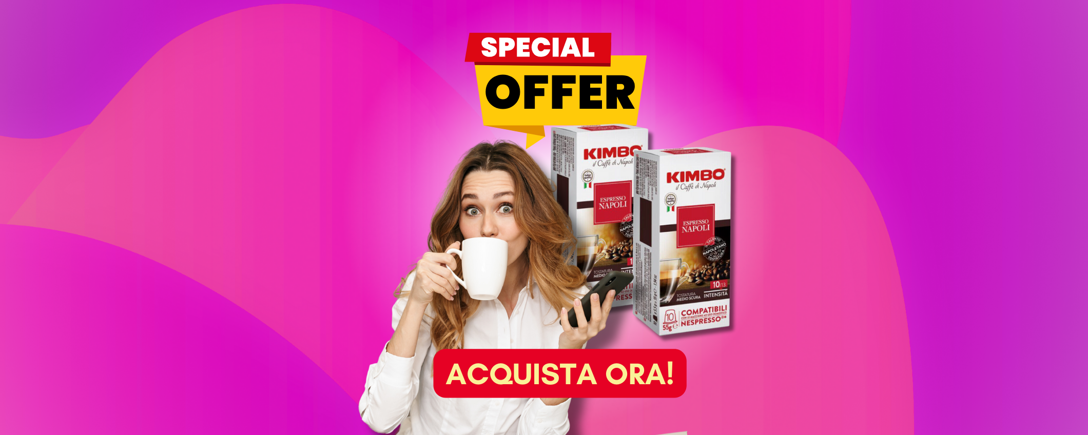 200 cialde Kimbo Espresso Napoli: il meglio del caffè in sconto del 23%!
