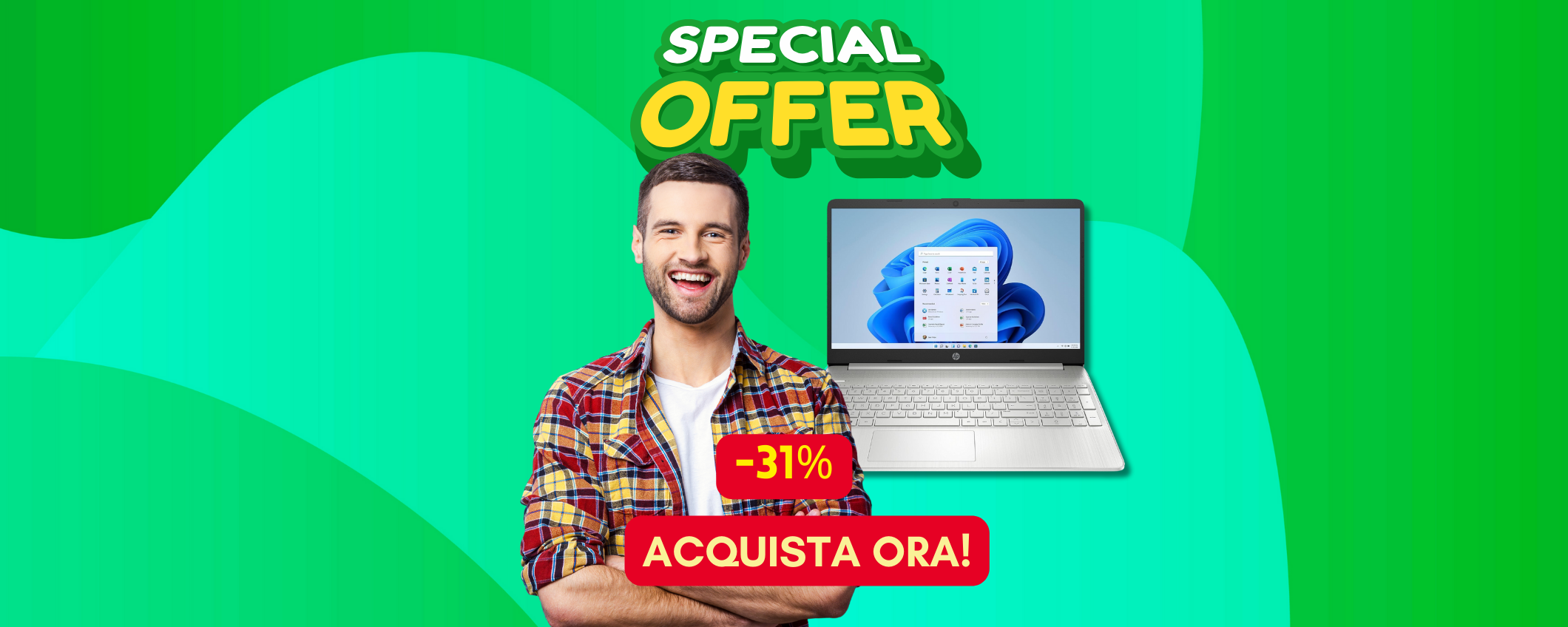Laptop HP 15s in sconto del 31% a prezzo SHOCK Laptop HP 15s in sconto del 31% a prezzo SHOCK