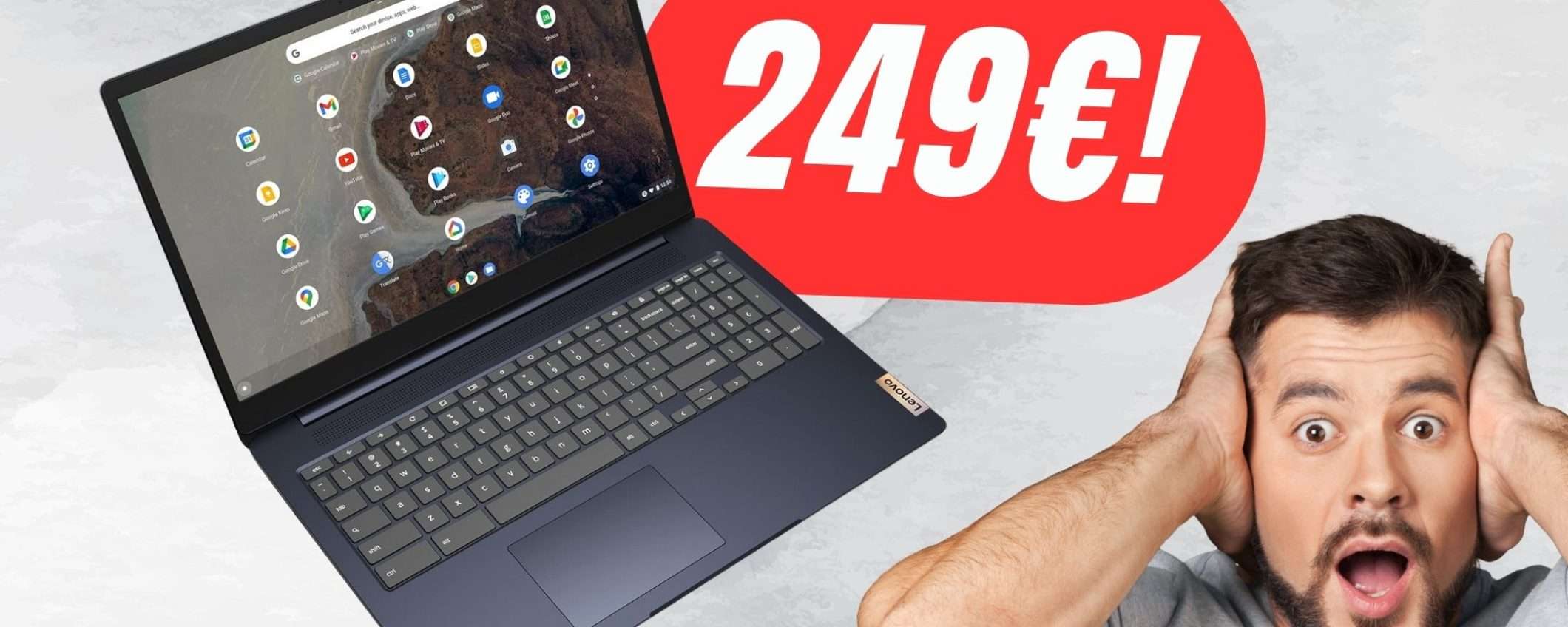 Lenovo IdeaPad 3 è il Chromebook perfetto e costa solo 249€! Lenovo IdeaPad 3 è il Chromebook perfetto e costa solo 249€!
