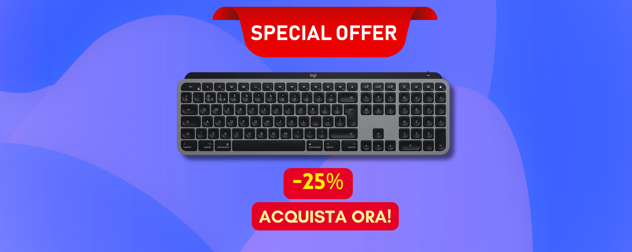 Ottima tastiera Logitech MX Keys in sconto del 25% su Amazon