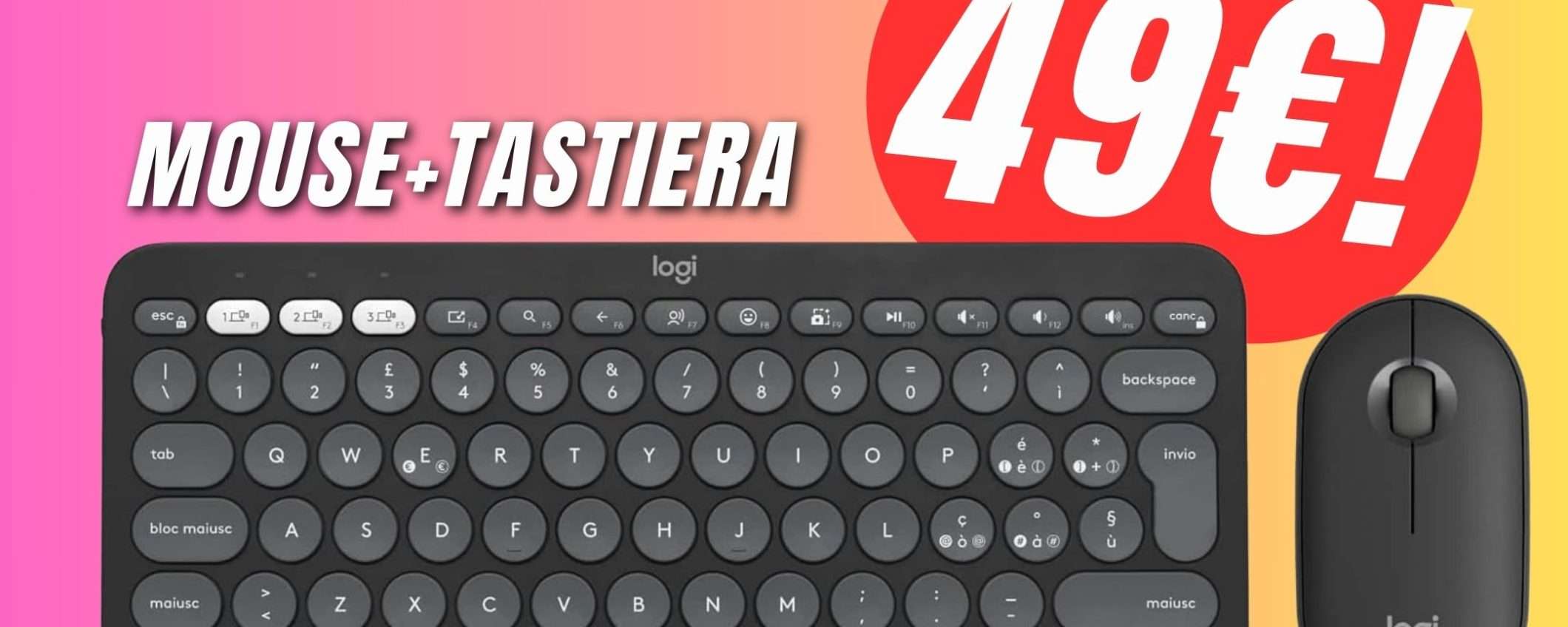 La combo Tastiera+Mouse di Logitech al PREZZO più BASSO di SEMPRE! (-38%) La combo Tastiera+Mouse di Logitech al PREZZO più BASSO di SEMPRE! (-38%)