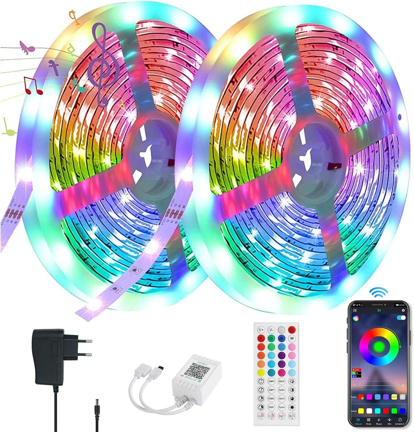 MMEEVT Striscia LED Neon 10m RGB 24V IP67 - Controllo App E Telecomando, Impermeabile Per Esterno E Camera Da Letto