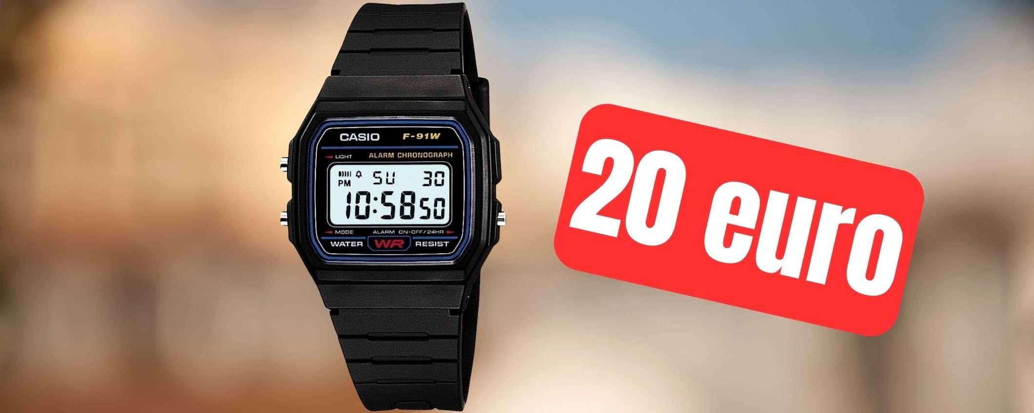 Casio F-91W: l'orologio unisex vintage ti costa solo 20 euro su eBay Casio F-91W: l'orologio unisex vintage ti costa solo 20 euro su eBay