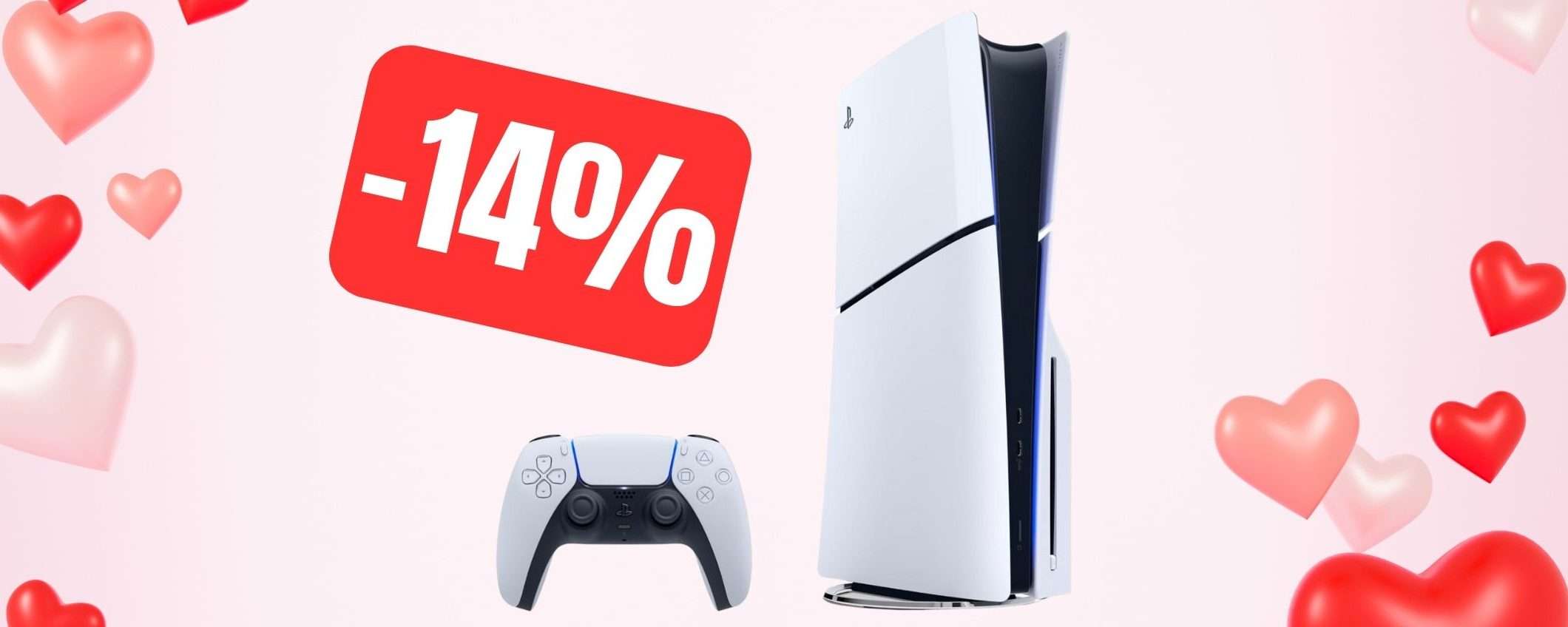 La PS5 Slim è in OFFERTA UFFICIALE per San Valentino (-14%)