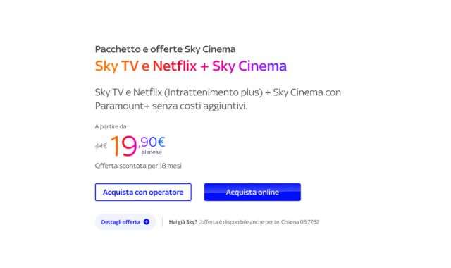 Pacchetto e offerte Sky Cinema