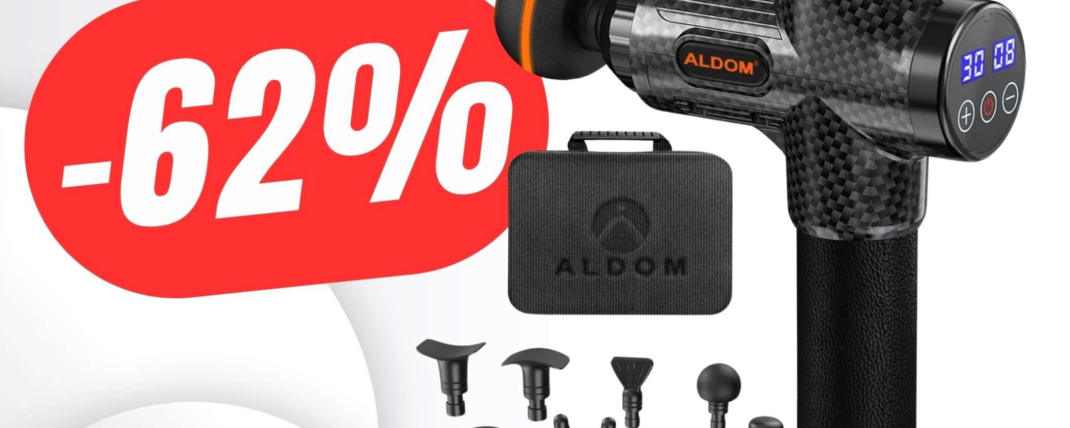 Dì addio ai dolori muscolari con la Pistola Massaggiante scontata del -62%! Dì addio ai dolori muscolari con la Pistola Massaggiante scontata del -62%!