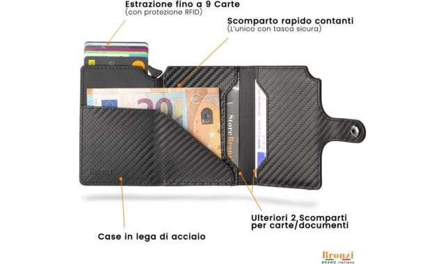 Portafoglio uomo Bronzi