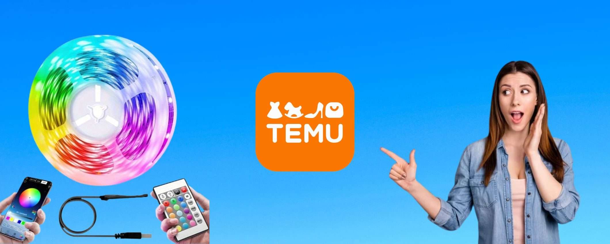 TEMU regala la striscia LED da 4 metri a soli 4 EURO TEMU regala la striscia LED da 4 metri a soli 4 EURO