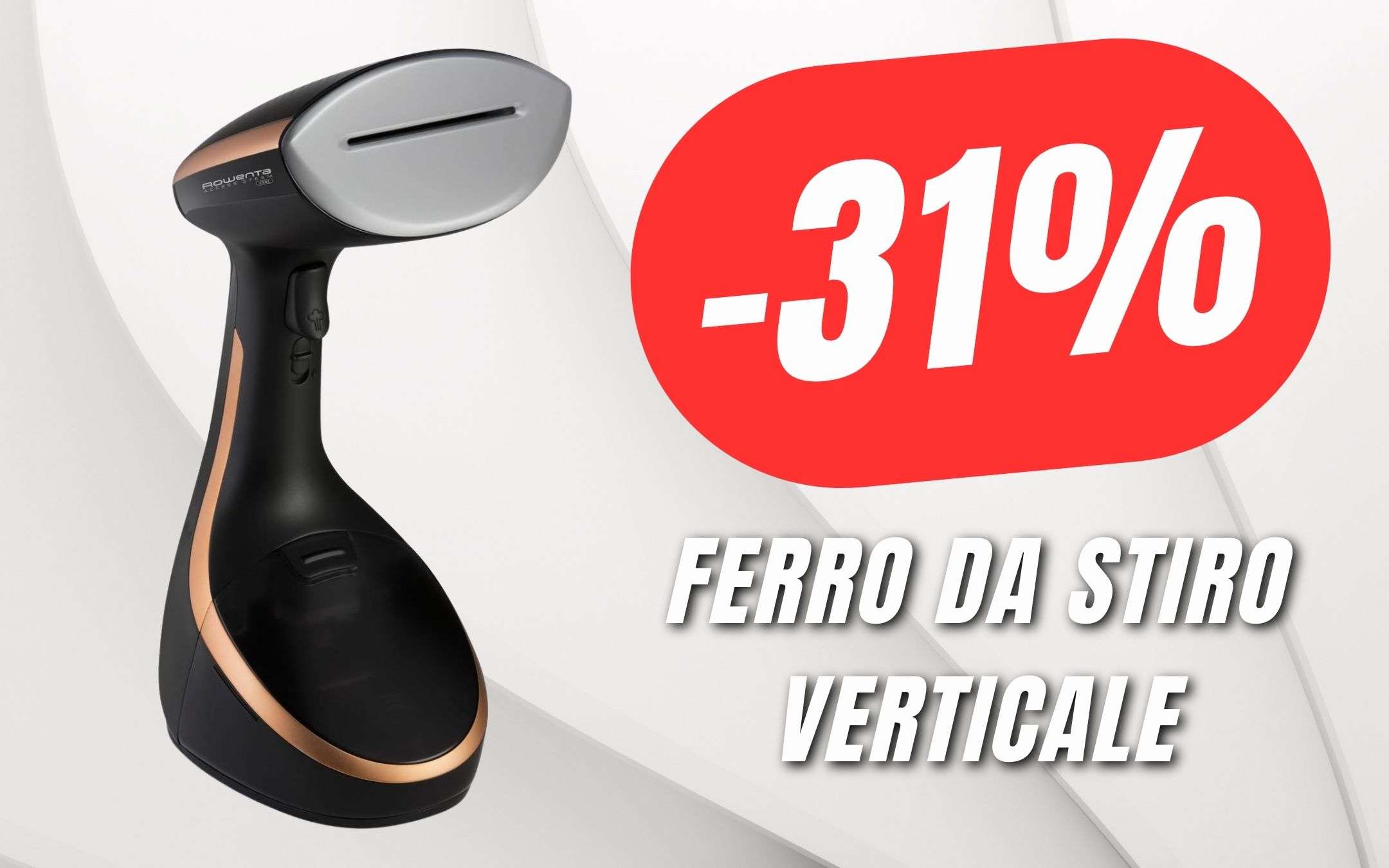 Ferro Da Stiro Verticale Rowenta DR9100 - Vapore 1600W 30g/min - Sanificante Con Supporto