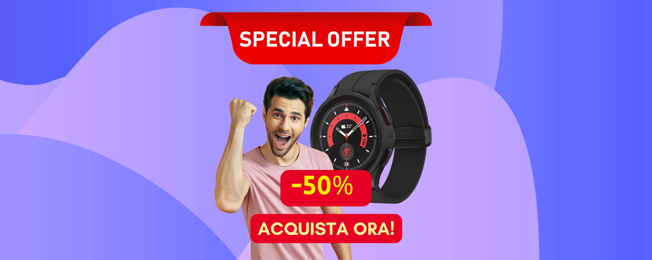 Samsung Galaxy Watch5 Pro in sconto SHOCK del 50% Samsung Galaxy Watch5 Pro in sconto SHOCK del 50%