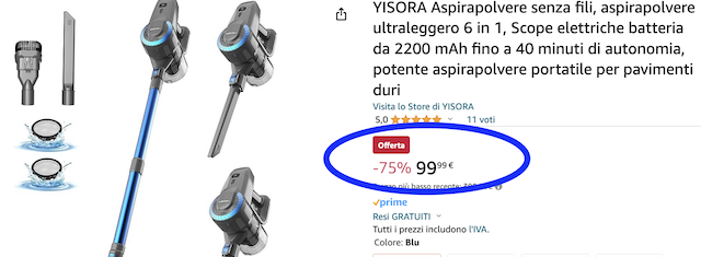 NUOVO ASPIRAPOLVERE SENZA Fili Ultraleggero 6 in 1 Autonomia 40