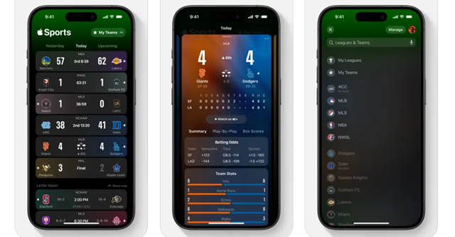 Apple lancia l’app Apple Sports