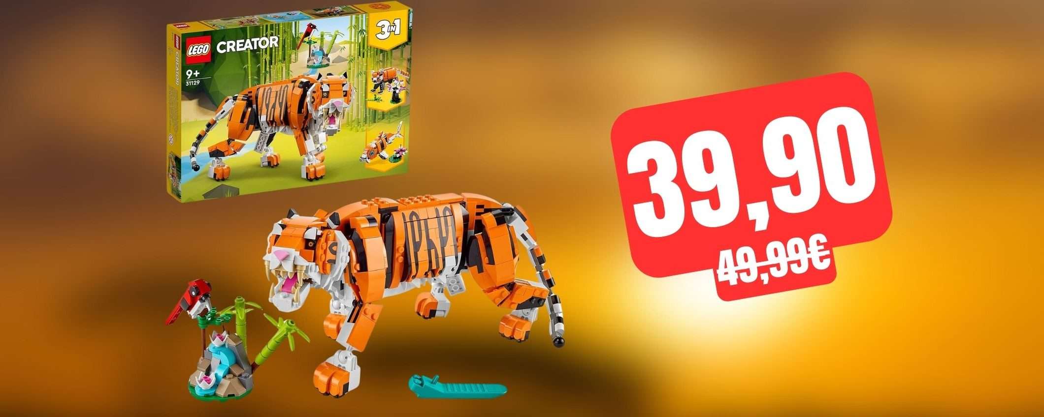 Tigre giocattolo LEGO 3-in-1: un fantastico set in offerta su Amazon Tigre giocattolo LEGO 3-in-1: un fantastico set in offerta su Amazon