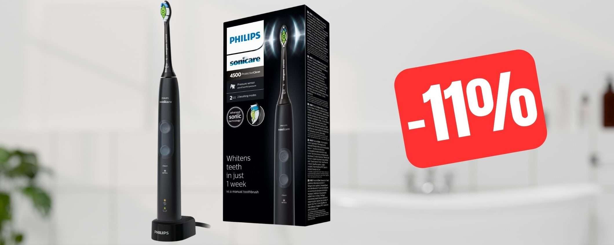 Denti mai così bianchi grazie a questo spazzolino elettrico Philips in offerta Denti mai così bianchi grazie a questo spazzolino elettrico Philips in offerta