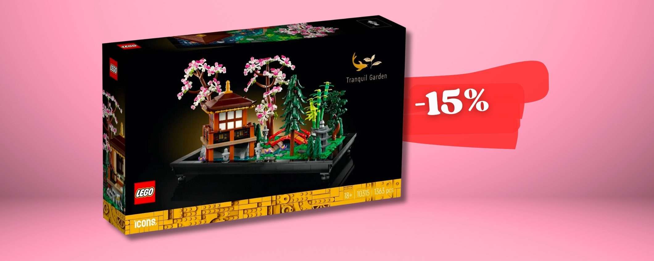 Entra nello ZEN con questo giardino: 1300 pezzi LEGO in super SCONTO Entra nello ZEN con questo giardino: 1300 pezzi LEGO in super SCONTO