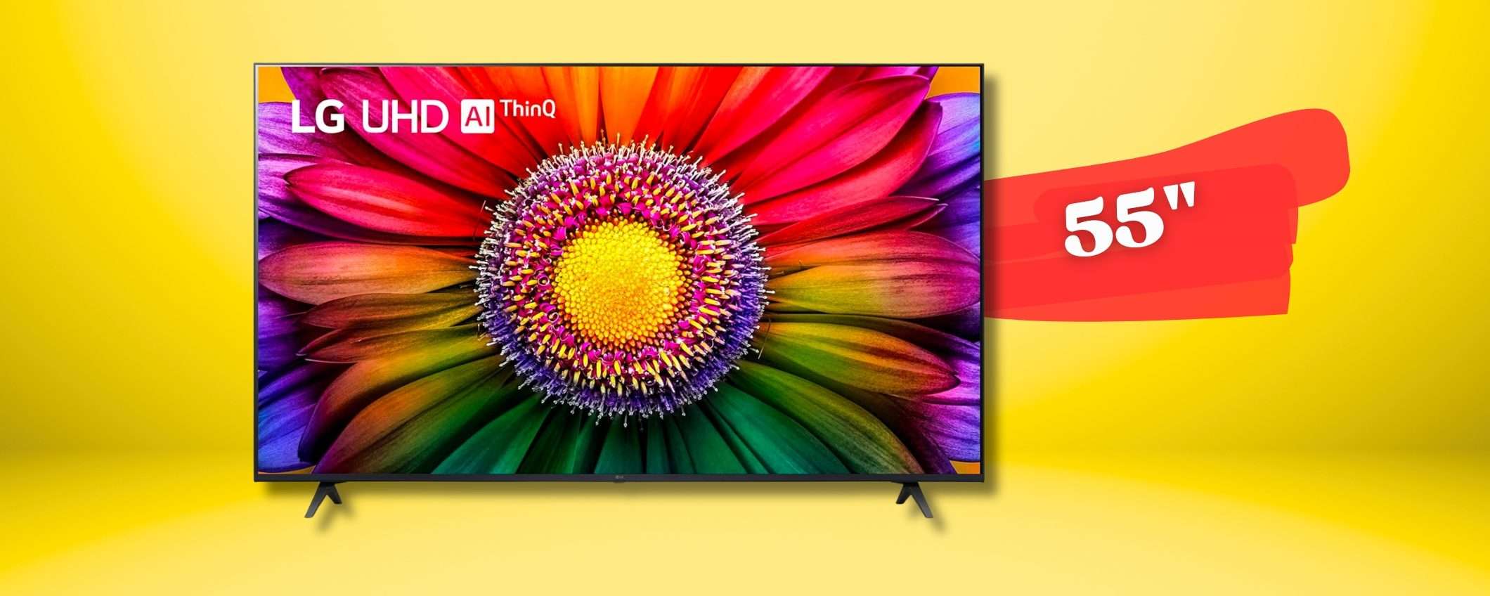 LG con il suo spettacolo PURO: Smart TV 4K da 55 pollici sotto i 400€