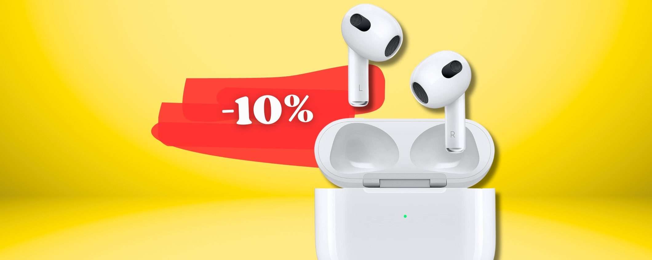 AirPods 3ª generazione con custodia MagSafe: tuoi sotto i 200€ AirPods 3ª generazione con custodia MagSafe: tuoi sotto i 200€