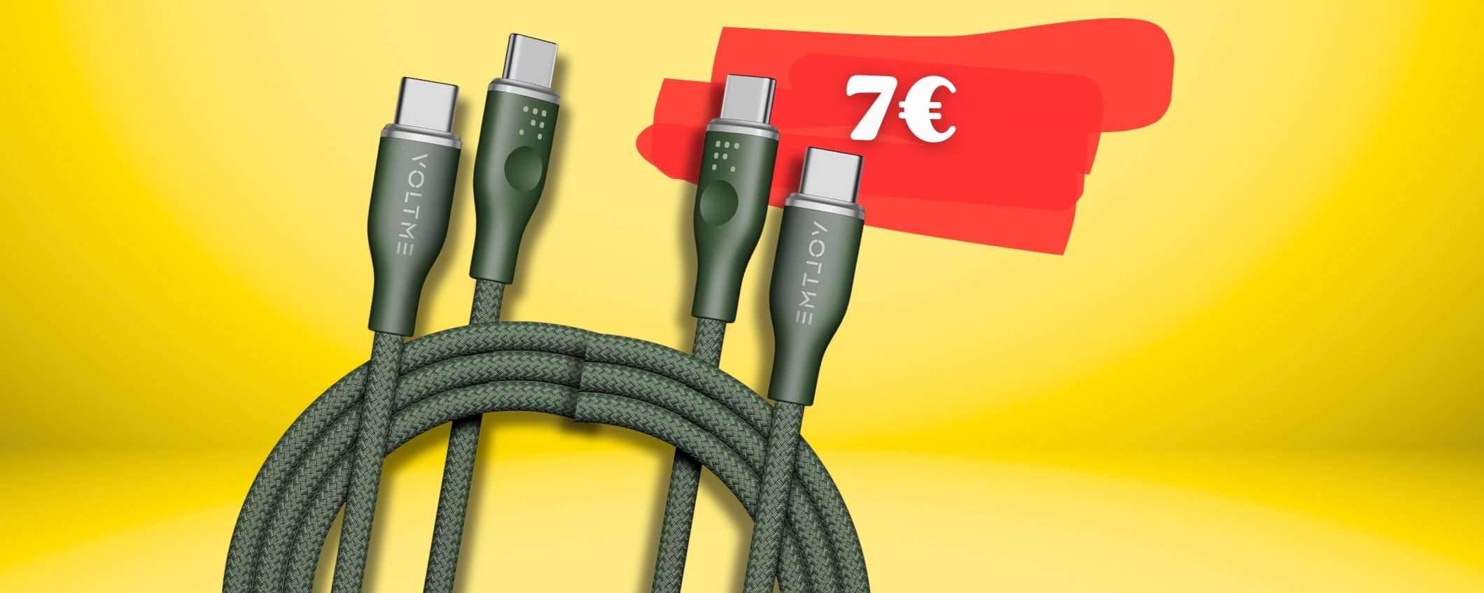 Cavo USB C, fai il PIENO con questi 2 pezzi da 60W e lunghi 1,80m (7€) Cavo USB C, fai il PIENO con questi 2 pezzi da 60W e lunghi 1,80m (7€)