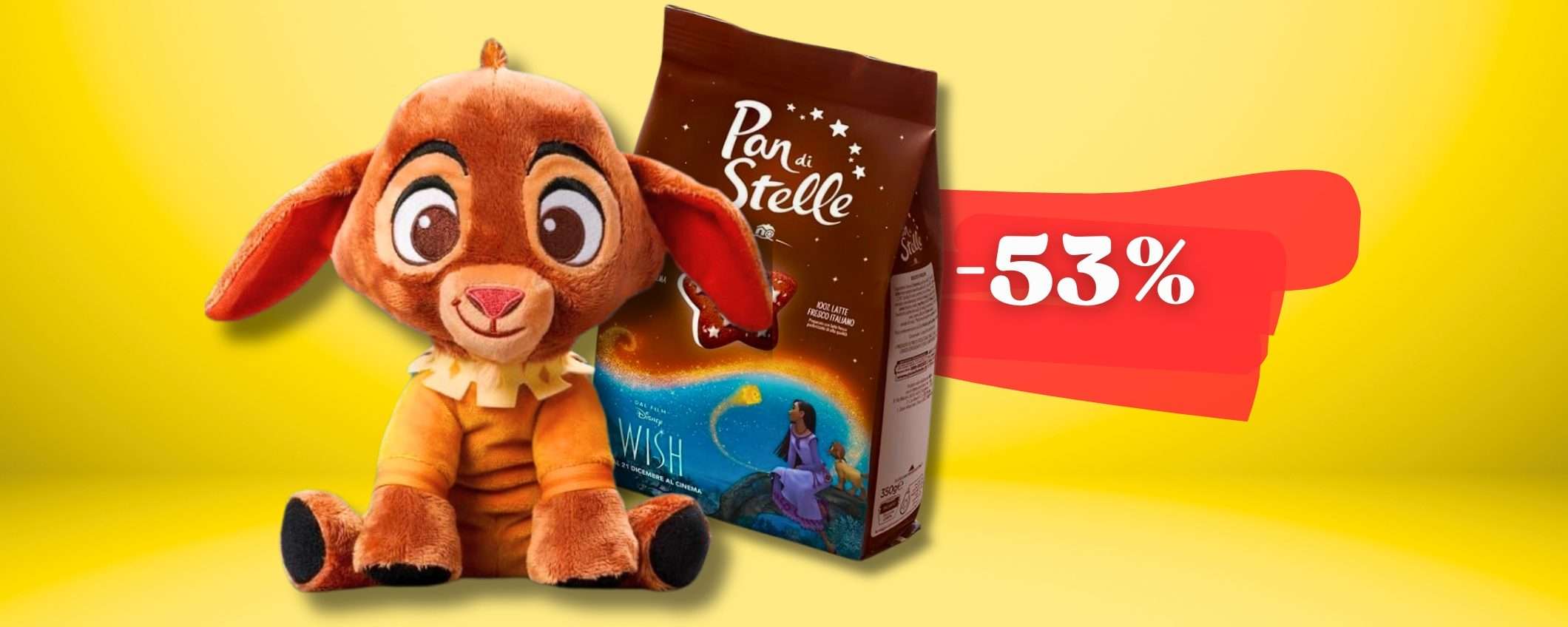 Pan di Stelle Gift Box con peluche DISNEY Wish a prezzo REGALATO (-53%) Pan di Stelle Gift Box con peluche DISNEY Wish a prezzo REGALATO (-53%)